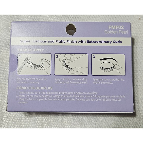 Kiss Faux Mink Fur False Eyelashes Blackglama Golden Pearl Pearl Beige lot of 8 - Picture 9 of 12